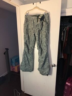 Roxy Women's Sage Green Camouflage Ski Pants